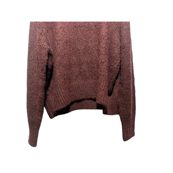 Rails Reagan Raisin Alpaca Wool Sweater Women XL Brown Open Chunky Knit High Nec - Picture 9 of 16